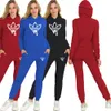 Chándales de diseñador para mujer Conjunto deportivo Mujer Conjuntos de 2 piezas Patrón de letras chaquetas Pantalones Conjuntos a juego Trajes causales Sudaderas con capucha Trouse Ropa Mujer