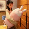 1 pc 55100cm Kawaii Soft Rabbit Plush Cushion Gevulde pluche speelgoed Schattige konijn Sofa kussen speelgoed schattige dieren kussen kinderen geschenken J220729