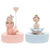 Figurine decorative Bella ragazza Music Box Figurine Musical Kids Baby's Room Comodino Home Decor Natale Matrimonio Regalo di compleanno