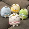 Nouveau 1pc20cm Animation japonaise Sumikko Gurashi Pingouin Chat Ours En Peluche Jouets SanX Coin Bio Bande Dessinée Poupée Pour Enfants Cadeaux D'anniversaire J220729