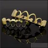 Other Festive Party Supplies Party Supplies Arrival Metal Teeth Grillz Hollow Out Europe And America Style Golden Tooth Sleeve Mti Dhxz5