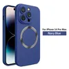 Magsafe Telefon Kılıfları Mat Yumuşak Silikon Manyetik Kablosuz Şarj Kapağı iPhone 14 13 12 11 Pro Max 8 7 Artı Kamera Koruması