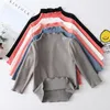 Tshirts Childrens HalfHigh Collar LongSleeve TShirt Autumn Winter Girls Soft SkinFriendly Bottoming Shirt Baby Kids Tops WTB02 221125