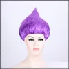 زخرفة الحفلات T السحرية Wizard Wigs Mti Colors Trolls Wig Cosplay Halloween Party Supplies 15 5xy Bkk Drop Deli Dhojw