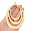 Pendant Necklaces 2 X Matte Gold Color Hollow Large Round 3 Circles Charms Pendants For Necklace Jewelry Making 120x74mm