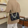 borsa firmata Borse di personalità modello pietra Retro2022 in borsa diagonale tessuta semplice a spalla semplice di lusso da donna di moda