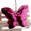 Key Rings Butterfly Key Ring Paillette Paillet Animin Hanger Keychain Holder Hangt voor vrouwen Kids Fashion Jewelry Red Green Drop DHBHI