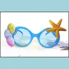 Outros suprimentos de festa do evento Starfish Spectacles Creative Funny Glasses Sandy Beach Take Po Props Wedding Birthday Party Decoration Dh2dz