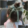 Haar rubberen bands meisjes bowknot haarcirkel zoete veelzijdige hoofdtooi Koreaanse grote darm lint Fairy ornament drop deli dhgarden dhxuh