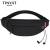 Waist Bags TINYAT Men Pack Purse Casual Large Phone Belt Pouch Womens Canvas Travel Fanny Banana Hip 4 Pockets 221124