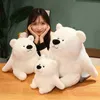 Vet schattige cartoonbeer panda pluche kussen speelgoed ldren knuffels panda witte beer pluche pop zacht slaperig kussen J220729