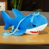 1Pc 50Cm Cartoon Cute Plush Shark Backpack Toys For Kids Sea Animal Shark School Bag Beautiful Birthday Xmas Gift for Kids J220729