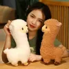 3353 cm blanc et marron alpaga peluche poupée bébé mignon animal poupée doux coton peluche poupée maison peluche dormir câlins J220729