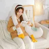 140180Cm Fluffy Duck Plush Toys Sleep Pillow Cute Animal Stuffed Swan Goose Dolls Floor Mat Kids Girls Birthday Gift J220729