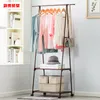 Clothing Storage Colorful Clothes Rack Floor Standing Hanging Shelf Hanger Racks W/Wheel Simple Style Bedroom Furniture