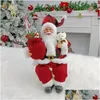 Kerstdecoraties Kerstdecoraties Zitten Old man Dolls Ornamenten Kind Gift Toy Merry For Home Navidad Geschenken Jaar 202258 D DHIB0