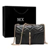Women Shoulder Bag Lady Crossbody Purse small Designer bags leather handbag Chain Clutch Flap Totes Bag Thread Fashion Cover Solid Hasp Waist Square Stripes Wallet