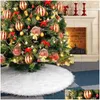 Décorations De Noël Décorations De Noël Arbre Jupe Grand Blanc Neigeux Fausse Fourrure De Noël Pour Intérieur Extérieur Décor Drop Delivery Home G Dh5Lv