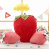 Simulering Strawberry Soft Cotton Cute Fruit Cushion Creative Cuddle Cushion Cuddly Gifts For Ldren Girls Baby Soft Gift J220729