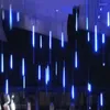 Cuerdas 30/50 cm 8 tubos Lluvia de meteoros Lluvia LED Guirnaldas de luces Adornos navideños para el hogar Cortina al aire libre Año Navidad