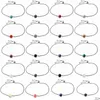 Chain Healing Crystal Tenns Bracelet Pulseiras de 8 mm de pedra de pedra Chakra Gemstone Bollet Jóias Ajustável para Mim Dhgarden Dhqhr