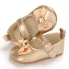 First Walkers Golden Born Baby Baptism Walking Shoes Elegant and Gold Princess bekväma mjuka sulor Nonslip 221124