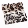 Elastico Leopard Baby Girls Fascia per capelli con fiocco fatto a mano Copricapo stampato per bambini Accessori per capelli Puntelli per foto