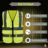 High Visibility Mesh Safety Reflective Vest with Pockets and Zipper Waistcoats Jacket Workwear Vests Protective Clothing