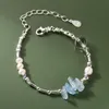 Bracelets à breloques en cristal en argent sterling 925 pour femmes filles cadeaux de fête de mariage bijoux en perles