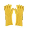 Große Damen-Winter-Touchscreen-Handschuhe, verdickte warme gestrickte Stretch-Handschuhe, volle Finger, Outdoor-Ski-Handschuhe, tragbar