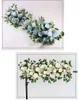 50/100cm DIY Wedding Artificial Rose Flower Row Wall Arrangement Supplies Iron Arch Backdrop T Stage Decoration 211120