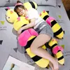 1PC Cartoon 4590cm Cute Animals Caterpillar Doll Doll Flush Plush Toys Soft Long Pillow Girls For Kids Birthday Prezent J220729