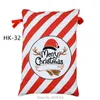 Decorazioni natalizie 50 pz / lotto Grandi sacchi di Babbo Natale con coulisse 38 stili Sacco di tela Sacco regalo per bambini Candy Cane all'ingrosso