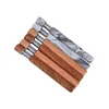 Smoking Colorful Wood Grain Spring Aluminium Alloy Filter Mini Handpipes Dry Herb Tobacco Catcher Taster Bat One Hitter Smoking Cigarette Dugout Holder