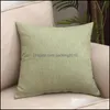 Cushion/Decorative Pillow Knitted Flax Square Pillow Case Mti Colours Good Ventilation Cushion Er Pillows Sofa Car Home Furnishing D Dhndp