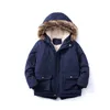 Down Coat Winter 030 graden jongens Hooded Warm Jackets plus fluwelen stijl mode Big Pocket windbreaker jas 215 jaar kinderkleding 221125