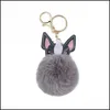 Party Favor Mignon Peluche Français Bldog Porte-clés PVC Belle Fête De Chien Faveur Pour Femmes Porte-clés Porte-clés De Voiture Sac Pendentif Bijoux Cadeau Wh Dhm7B