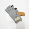 Designer zagęszcza litera pięć palców rękawiczki męskie męskie jesień zima ciepła miękka solidna marka litera drukująca