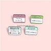 Pins Brooches Square Hello Label Brooches Cont