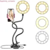 Bil 2020 Selfie Ring Light med flexibel mobiltelefonhållare Lazy Bracket Desk Lamp LED för YouTube Live Stream Office Kitchen Stand Stand Stand