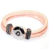 Charmarmband 12st/Lot Snap One Button Armband DIY Charms H￶gkvalitativ pl￤tering Partihandel