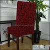 Housses de chaise Stretch Force Chair Ers Mticolor Retro Printing Sliper Half Wrap Seat Er El Wedding Banquet Supplies 8 5Wl Ii Drop Del Dhknt