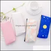 Bolsas de lápis Kawaii Canvas Lápis Bolsa de zíper estrelada Lovely Sky Pen Students Stationery Bouch School Supplies Coin Purse No Penci dhyi3