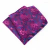 Bow Ties Elegant Plum Flower Business Men's Suit Pocket Handschief Chest Silk Servetthandduk