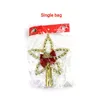 Juldekorationer Treetop Star Non-Lit Xmas Tree Topper Ornament Metalliknande design f￶r inomhus utomhusfestgass