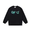 Moletons masculinos Sweatshirts Designer 2022 No início do outono, novo luxo moda Gu graffiti imprimindo homens mulheres solar suéter de pescoço redondo solto yvgh