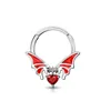 16G Bat Septum Nose Rings Zircon Body Cartilage Tragus Earrings Surgical Steel Bat Piercing Jewelry for Women Men