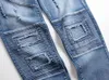 Jeans da uomo Uomo 2022 Pantaloni skinny blu da uomo di alta qualità per uomo Jeans strappati slim fit 38 42