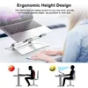 Car Laptop Stand for MacBook Pro Air Notebook Aluminum Alloy Foldable Double Height Increase Laptop Stand Desktop Holder for PC