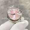 Mode Damenuhr 28mm rosa römisches Zifferblatt Sappire Glas Lady Business Edelstahl Leben wasserdicht Montre de Luxe Armbanduhr